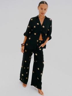 Never Fully Dressed Elissa Print Trousers, Black/Multi, Black/Multi