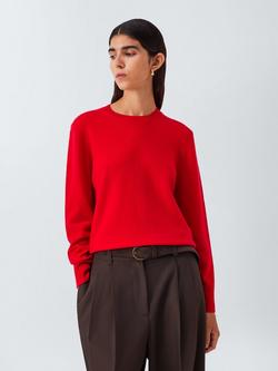 John Lewis Cashmere Crew Neck Jumper, Red