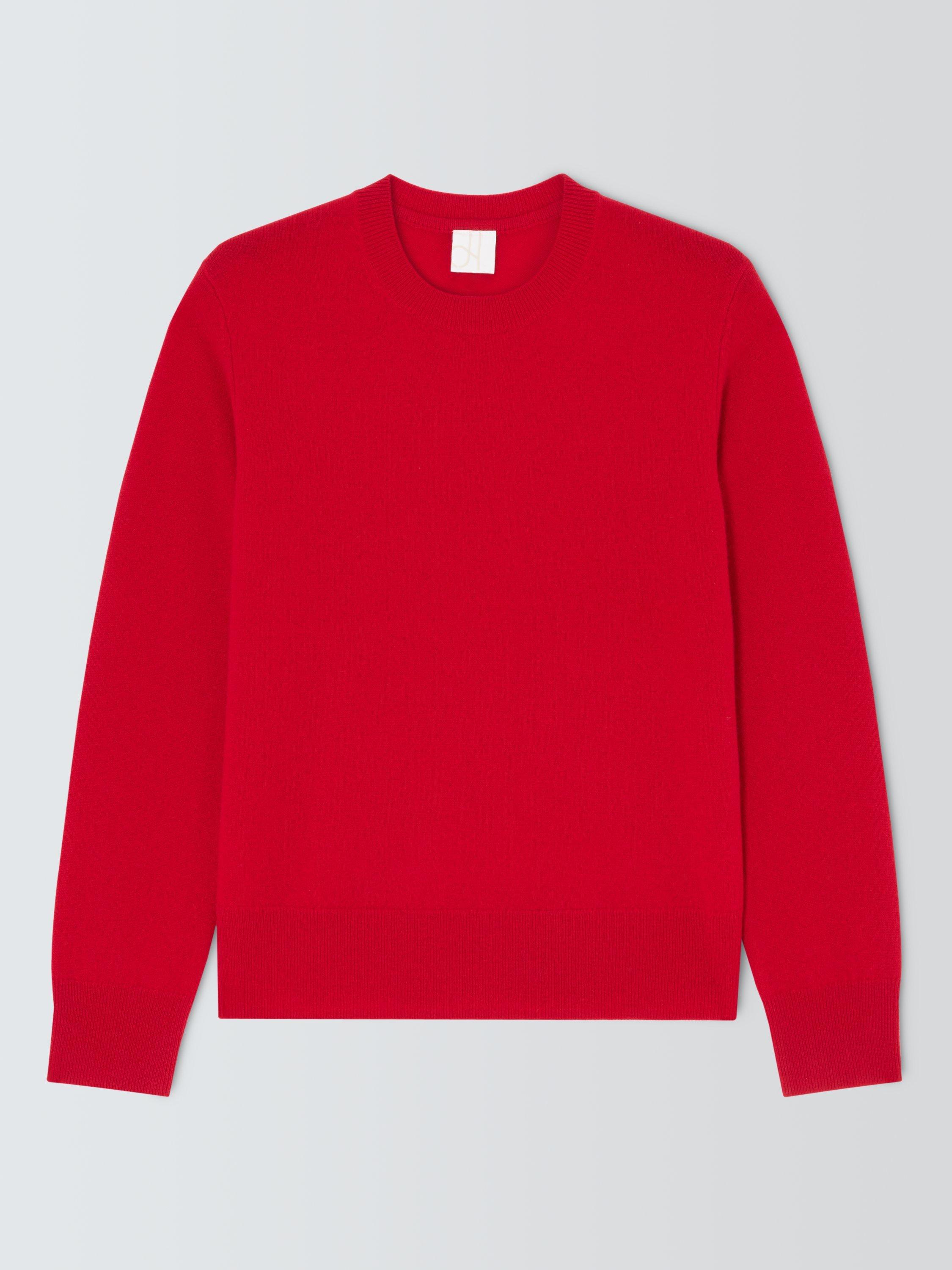 Product image 5 of 7, which shows John Lewis Cashmere Crew Neck Jumper, Red, 12