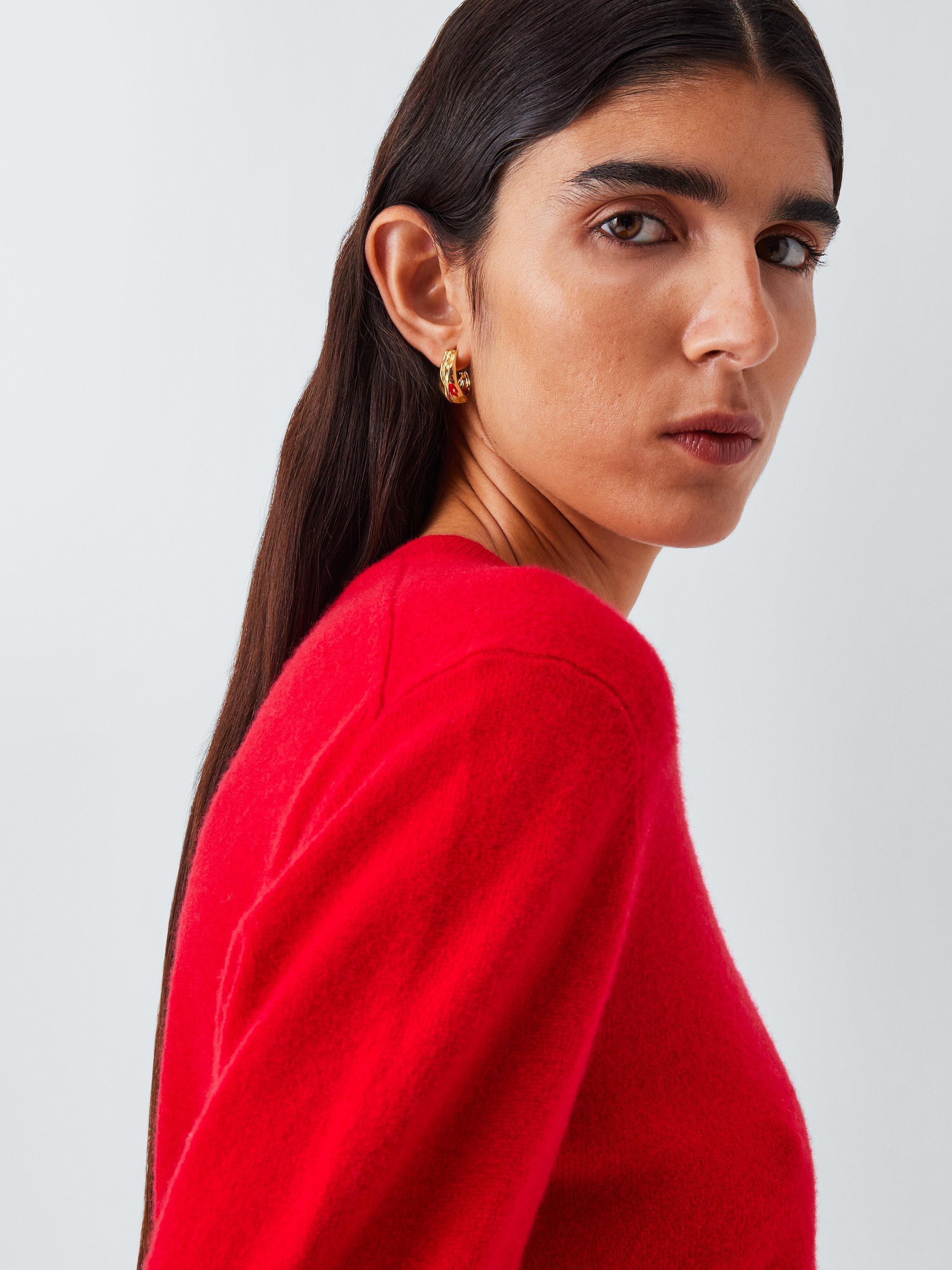Product image 6 of 7, which shows John Lewis Cashmere Crew Neck Jumper, Red, 12