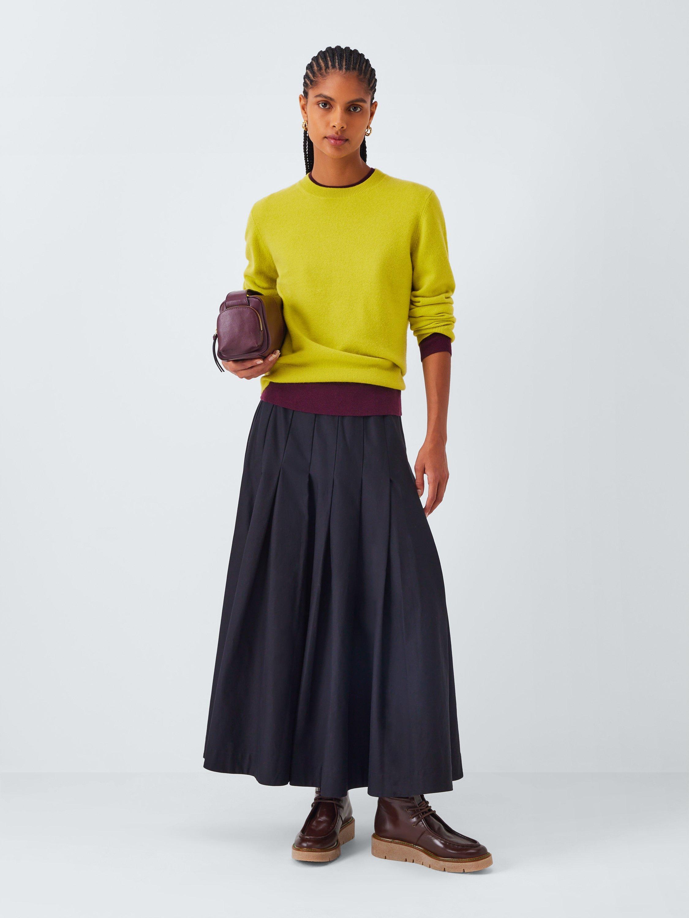 Product image 4 of 6, which shows John Lewis Crew Neck Cashmere Jumper, Lime, 8