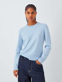 John Lewis Cashmere Crew Neck Jumper, Light Blue