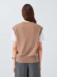John Lewis Cashmere Sleeveless Knit Vest, Camel