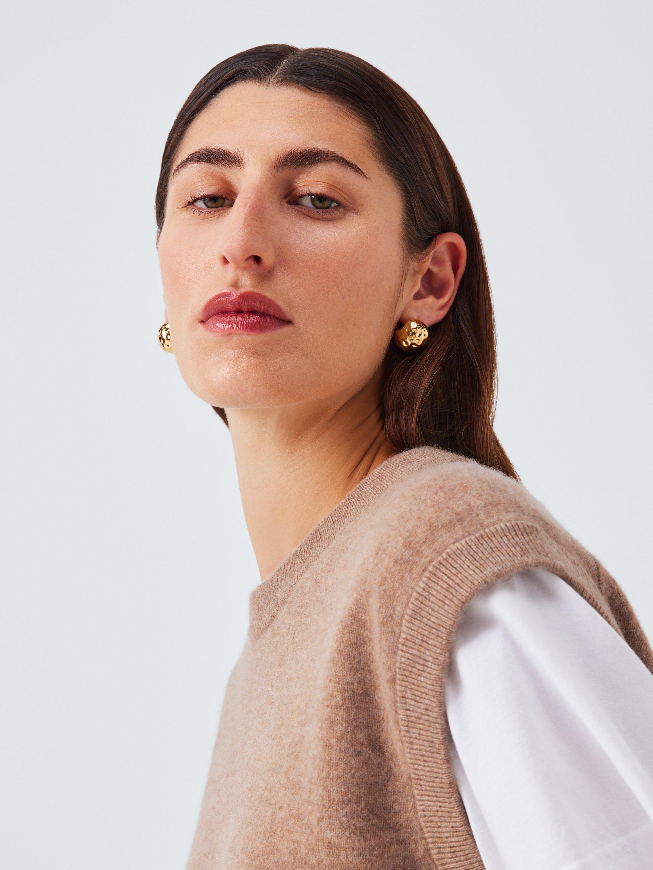 Product image 6 of 7, which shows John Lewis Cashmere Sleeveless Knit Vest, Camel, XS