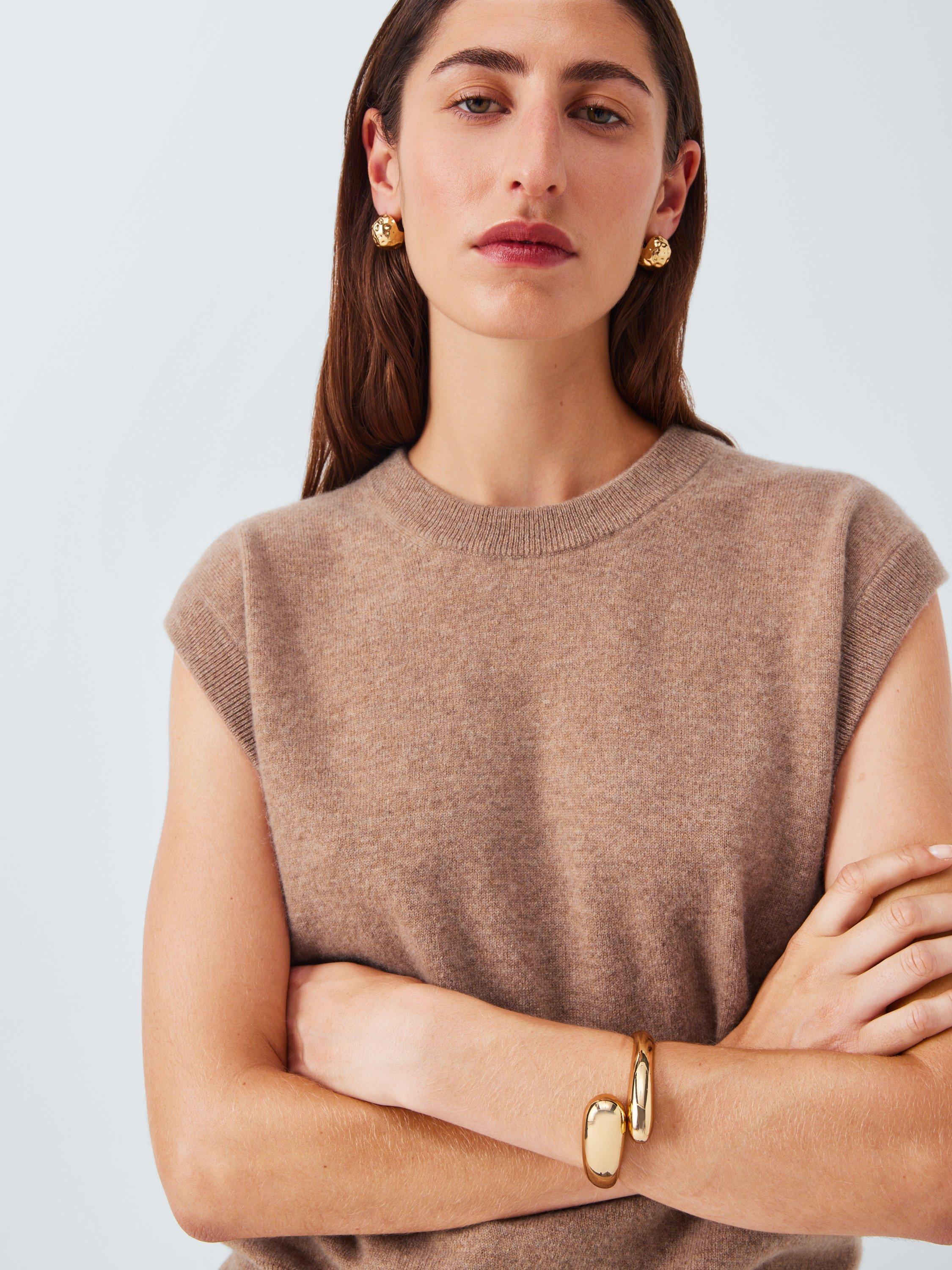 Product image 7 of 7, which shows John Lewis Cashmere Sleeveless Knit Vest, Camel, XS