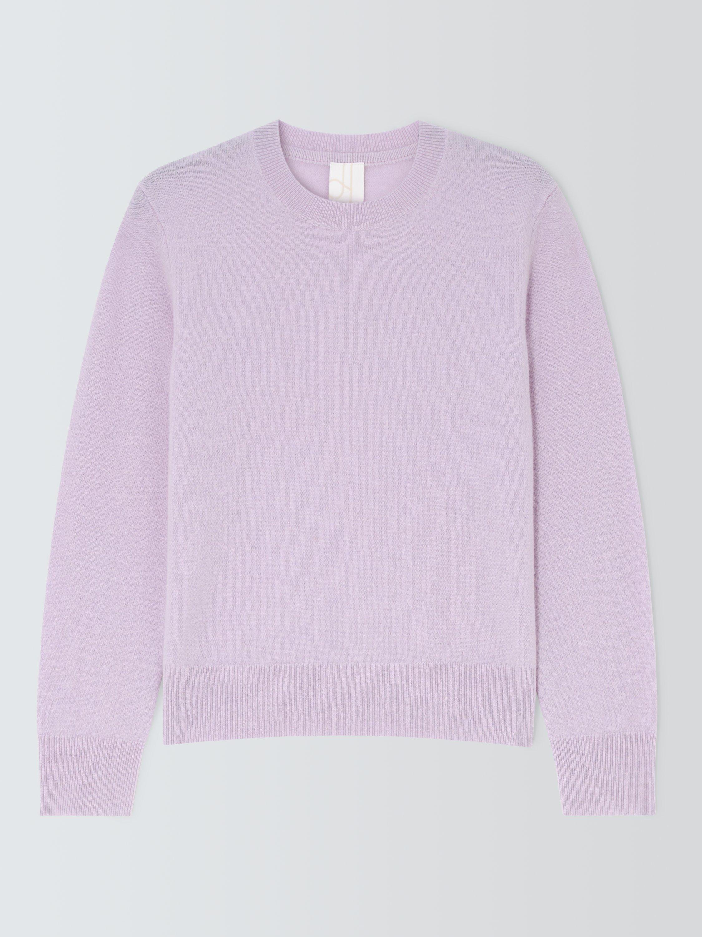 Product image 3 of 6, which shows John Lewis Crew Neck Cashmere Jumper, Lilac, 8