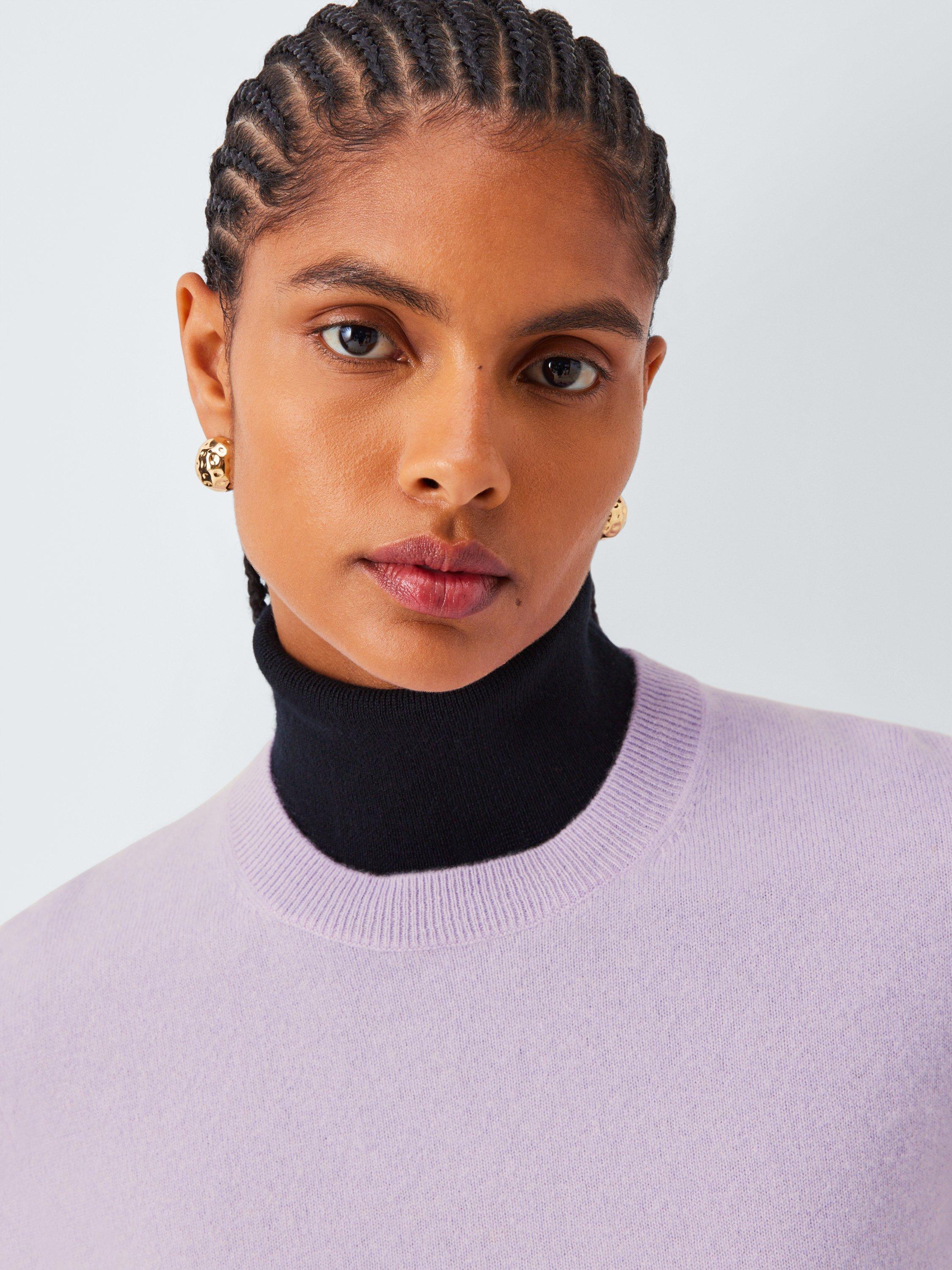 Product image 5 of 6, which shows John Lewis Crew Neck Cashmere Jumper, Lilac, 8