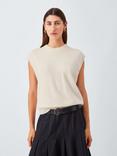 John Lewis Cashmere Sleeveless Knit Vest, Ecru