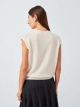 John Lewis Cashmere Sleeveless Knit Vest, Ecru