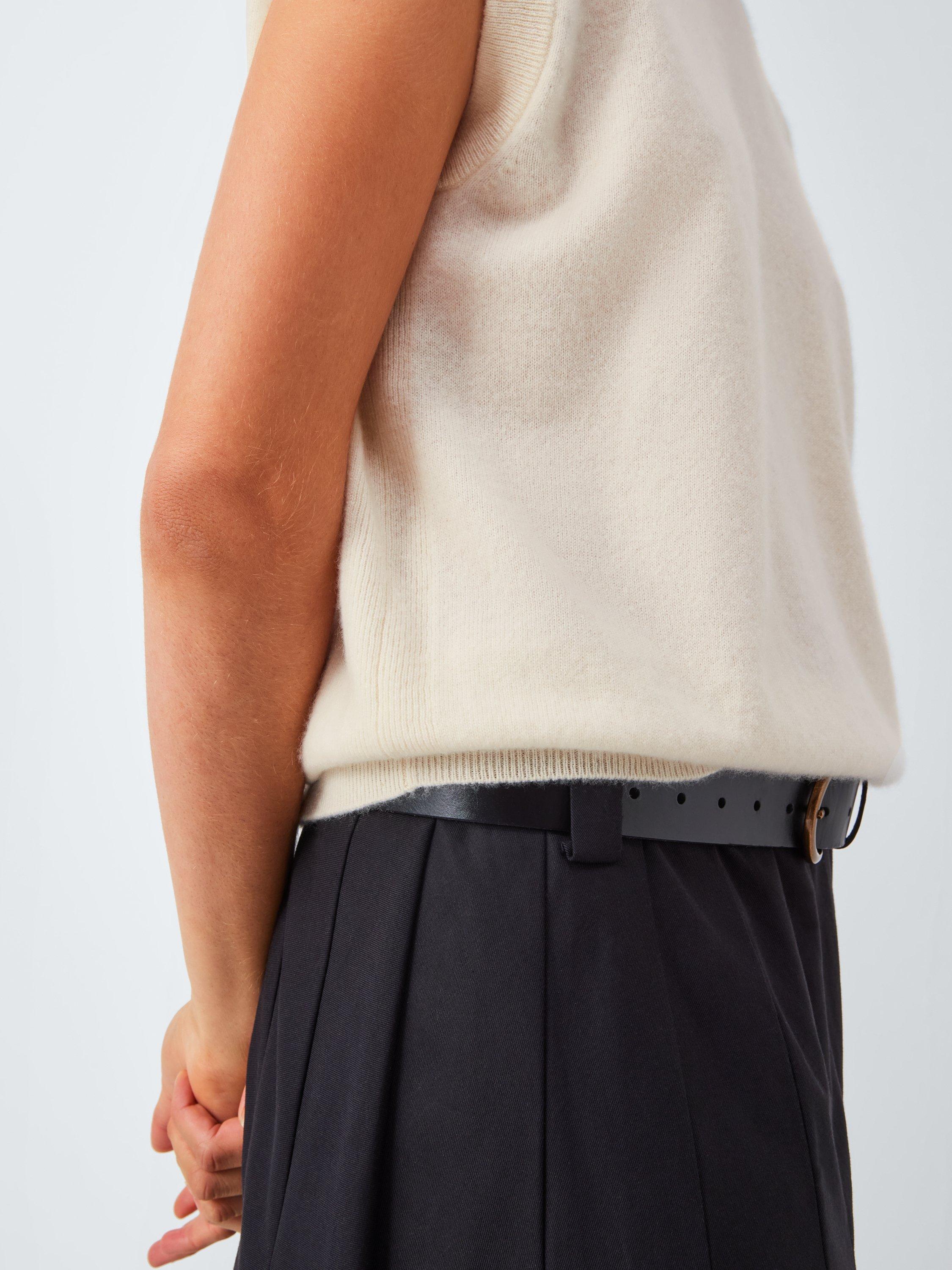 Product image 6 of 6, which shows John Lewis Cashmere Sleeveless Knit Vest, Ecru, XS