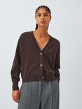 John Lewis Cashmere V-Neck Cardigan, Chocolate