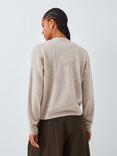 John Lewis Cashmere V-Neck Cardigan, Oatmeal