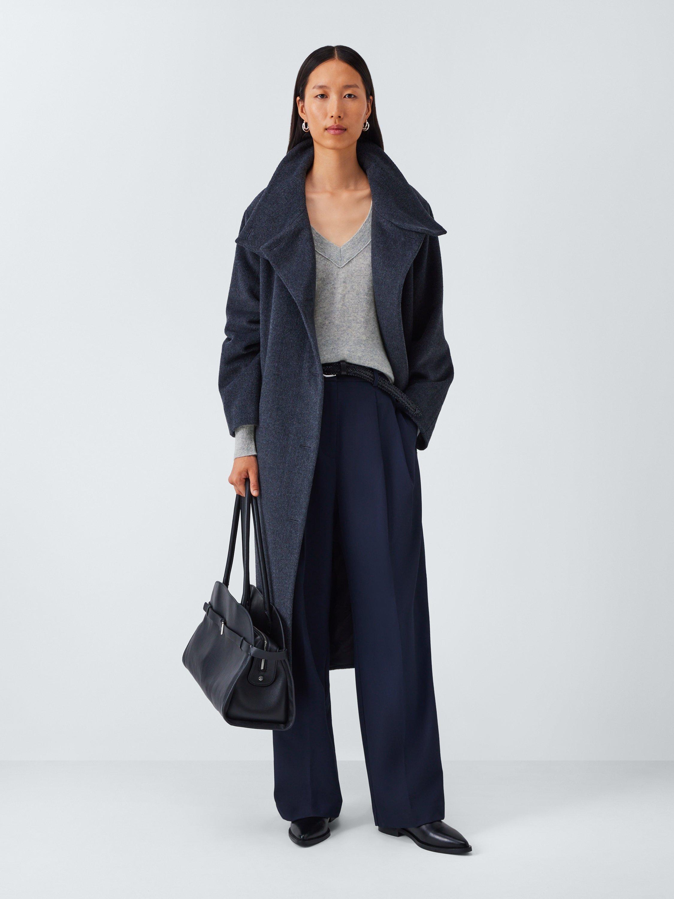 Product image 4 of 7, which shows John Lewis Relaxed V-Neck Cashmere Jumper, Light Grey, 14