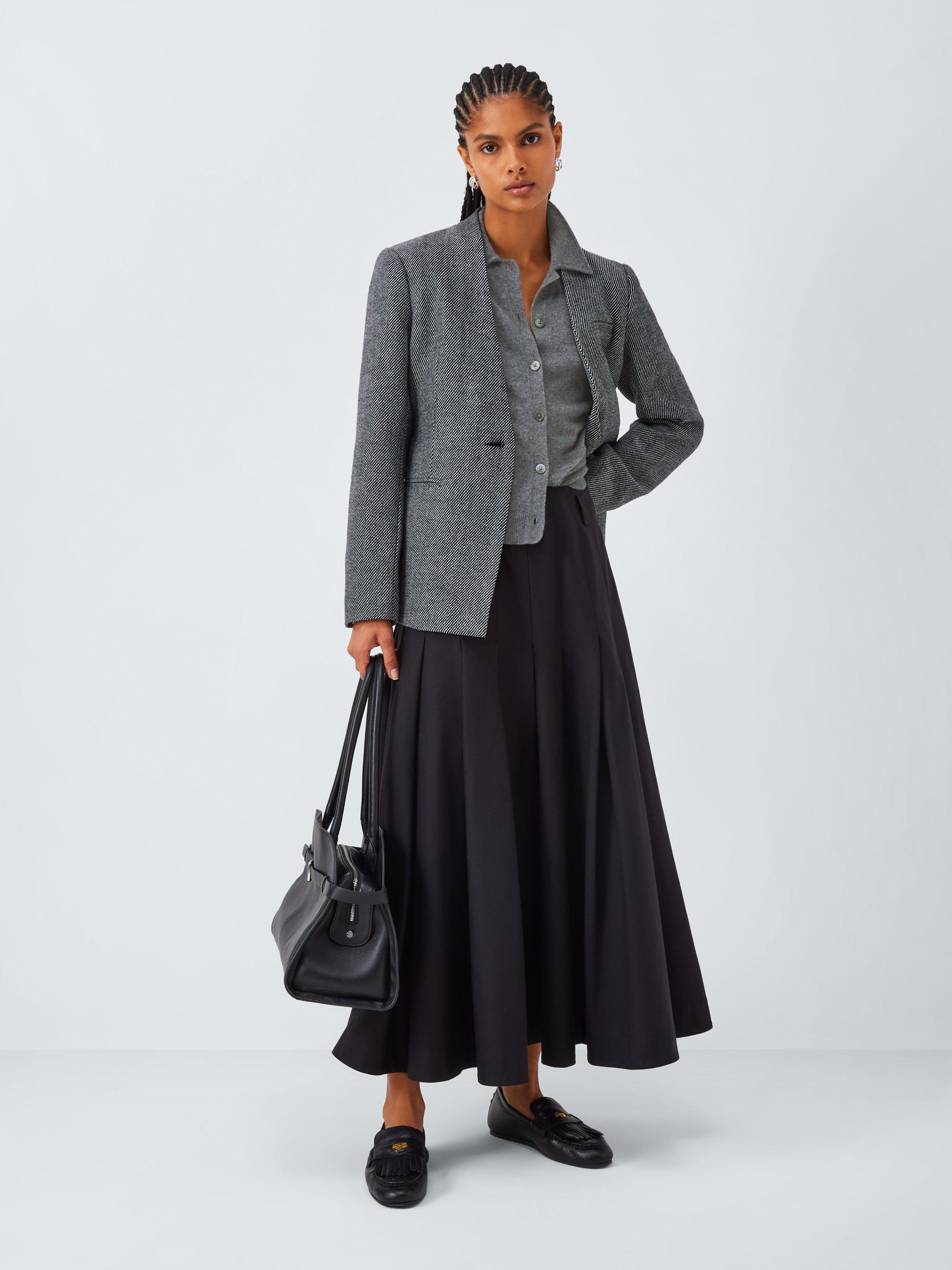 Product image 4 of 8, which shows John Lewis Cashmere Collar Cardigan, Grey, 12