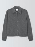John Lewis Cashmere Collar Cardigan, Grey