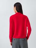 John Lewis Cashmere Collar Cardigan, Red