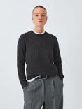 John Lewis Cashmere Cable Knit Jumper, Charcoal