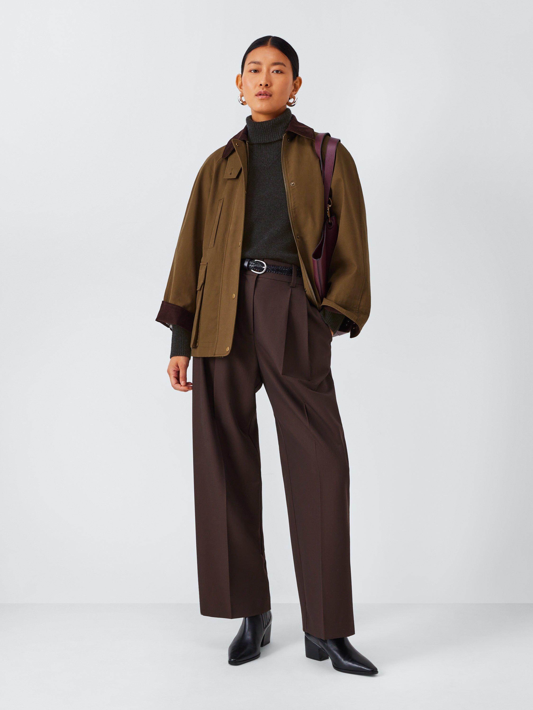 Product image 4 of 7, which shows John Lewis Cashmere Split Roll Neck Detail Jumper, Charcoal, S