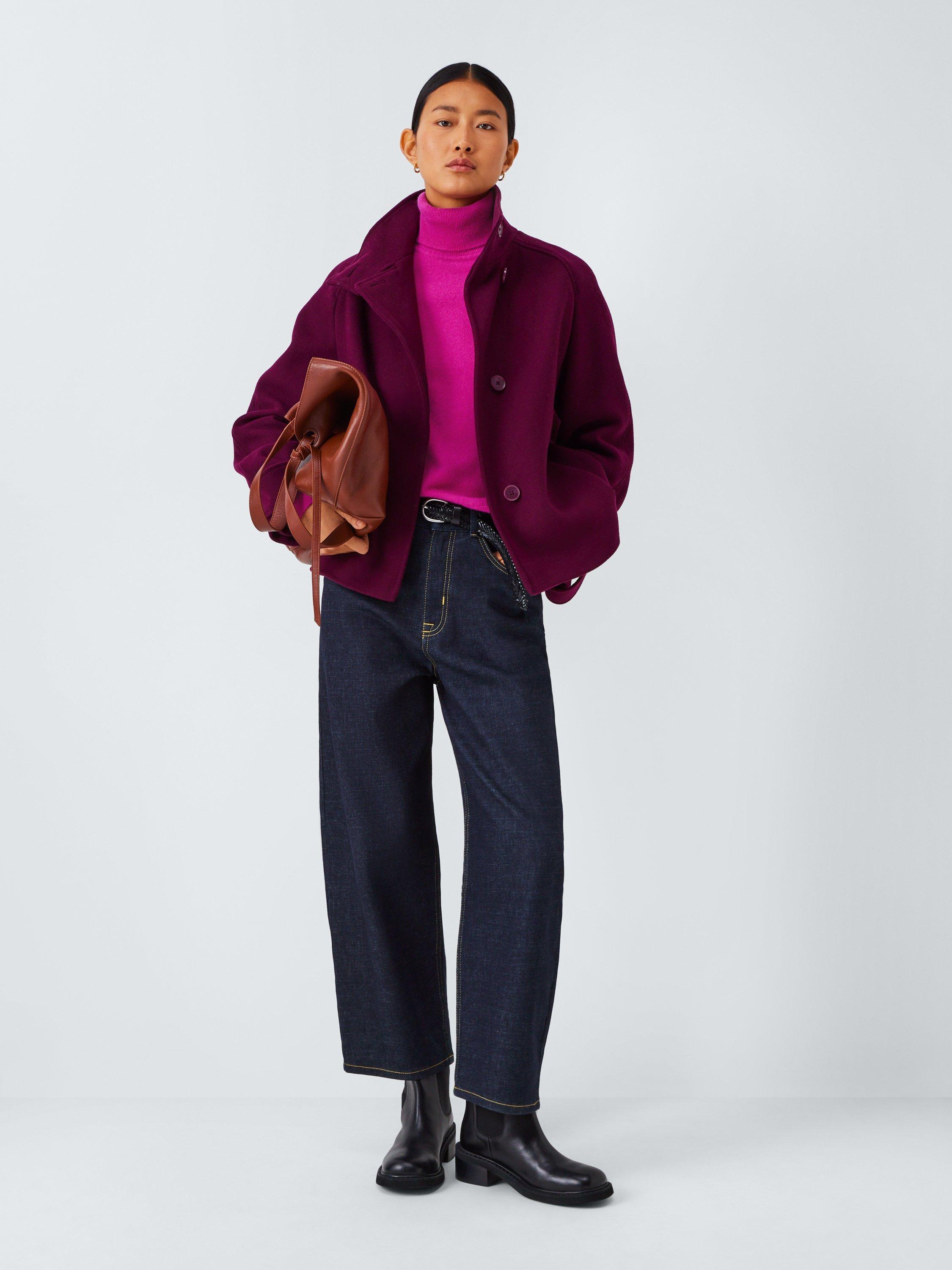 Product image 4 of 7, which shows John Lewis Roll Neck Cashmere Jumper, Pink, 8