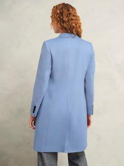 Hobbs Cavendish Pure Wool Coat, Pale Blue - view 2, Pale Blue