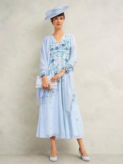 Hobbs Matilda Tassel Scarf - view 2, Pale Blue