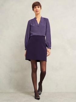 Hobbs Fenella Tailored Mini Skirt, Grape Purple, Grape Purple