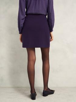 Hobbs Fenella Tailored Mini Skirt, Grape Purple - view 2, Grape Purple