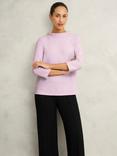 Hobbs Betsy Cotton Blend Top, Dusted Pink