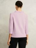 Hobbs Betsy Cotton Blend Top, Dusted Pink