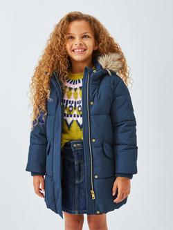 John Lewis Kids' Padded Shower Resistant Coat, Navy, Navy