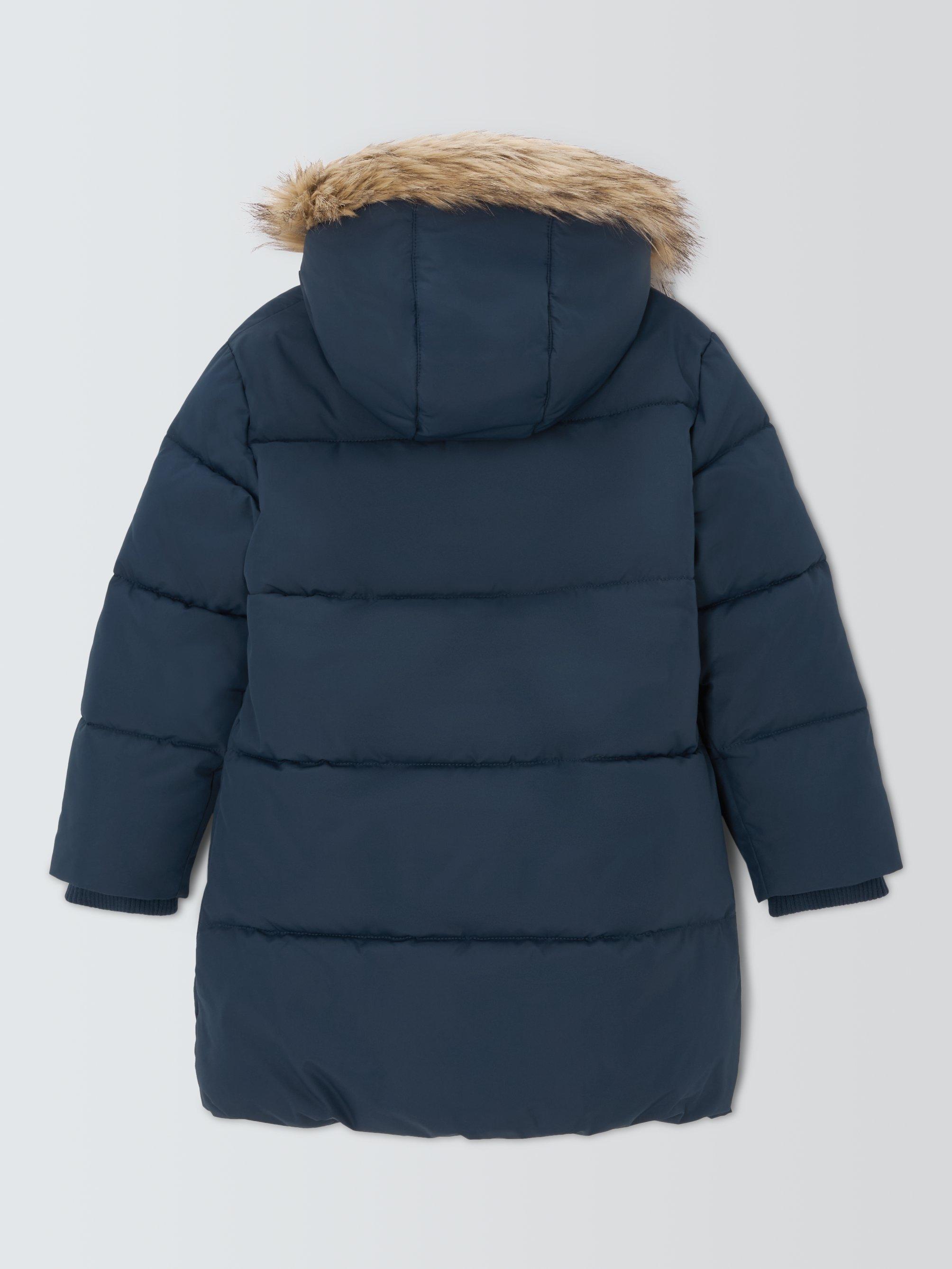 Product image 2 of 3, which shows John Lewis Kids' Padded Shower Resistant Coat, Navy, 3 years