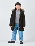 John Lewis Kids' Padded Shower Resistant Coat, Black