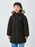 John Lewis Kids' Padded Shower Resistant Coat, Black