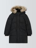 John Lewis Kids' Padded Shower Resistant Coat, Black