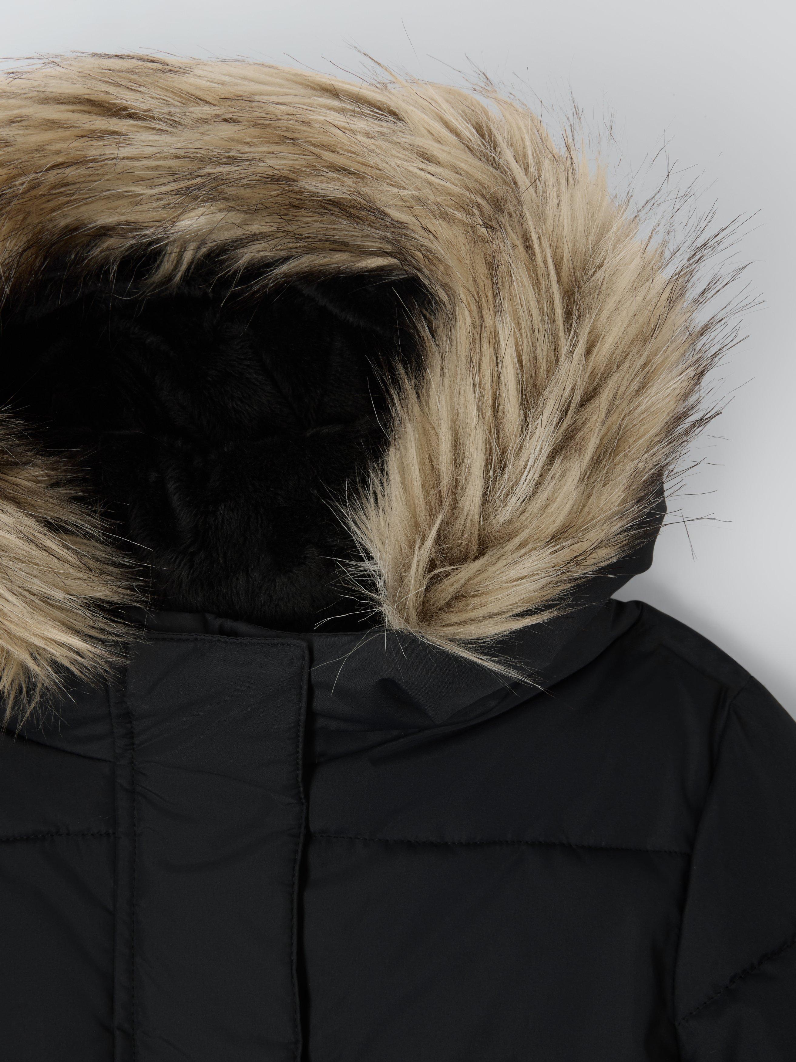 Product image 3 of 3, which shows John Lewis Kids' Padded Shower Resistant Coat, Black, 3 years