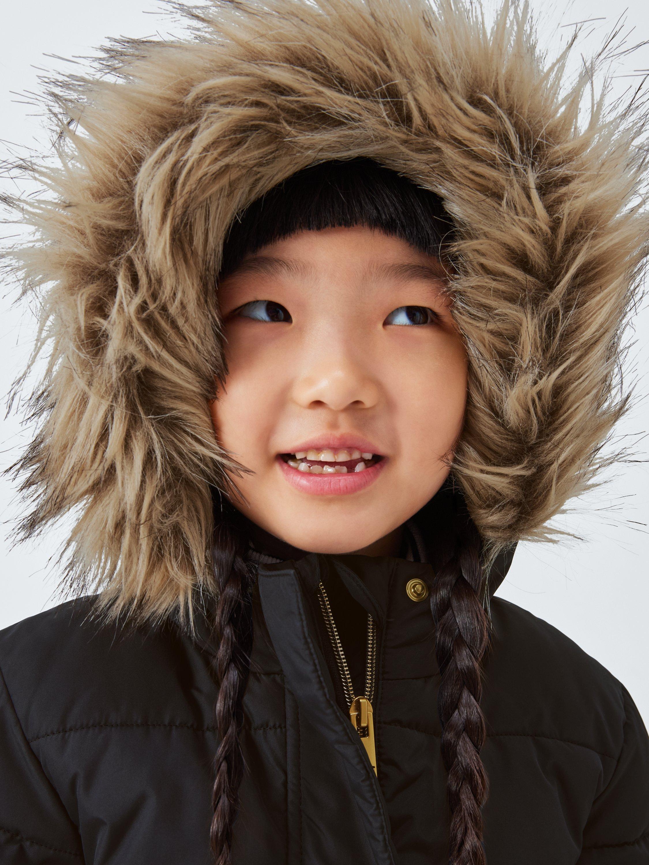 Product image 5 of 7, which shows John Lewis Kids' Padded Shower Resistant Coat, Black, 8 years