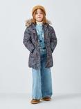 John Lewis Kids' Floral Padded Shower Resistant Coat, Multi