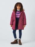 John Lewis Kids' Padded Shower Resistant Coat, Berry