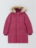 John Lewis Kids' Padded Shower Resistant Coat, Berry