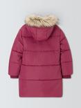 John Lewis Kids' Padded Shower Resistant Coat, Berry