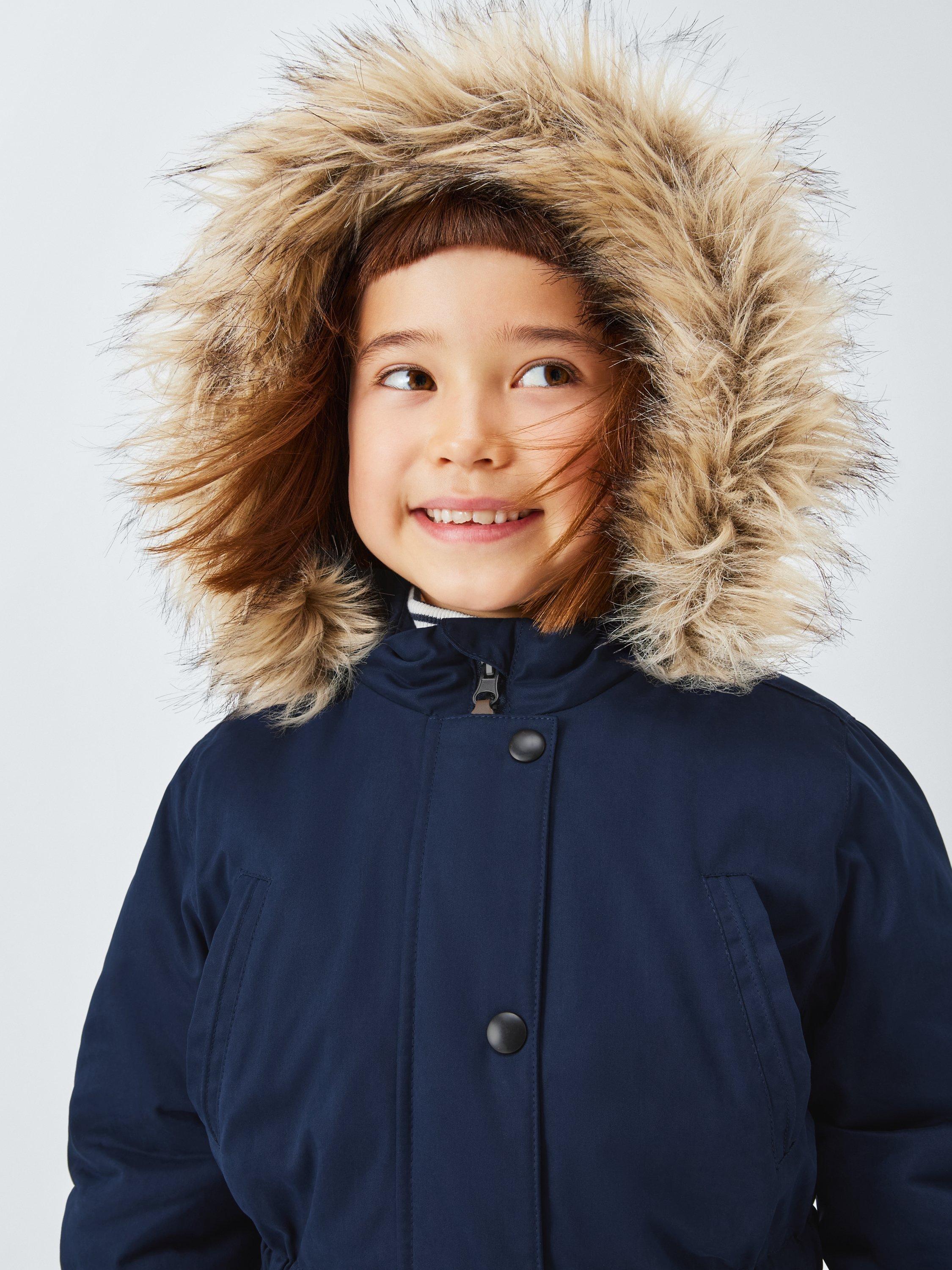 Product image 4 of 8, which shows John Lewis Kids' Shower Resistant Parka, Navy, 4 years