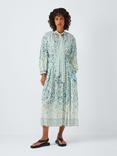 AND/OR Amily Scarf Print Midi Dress, Blue Multi