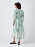 AND/OR Amily Scarf Print Midi Dress, Blue Multi