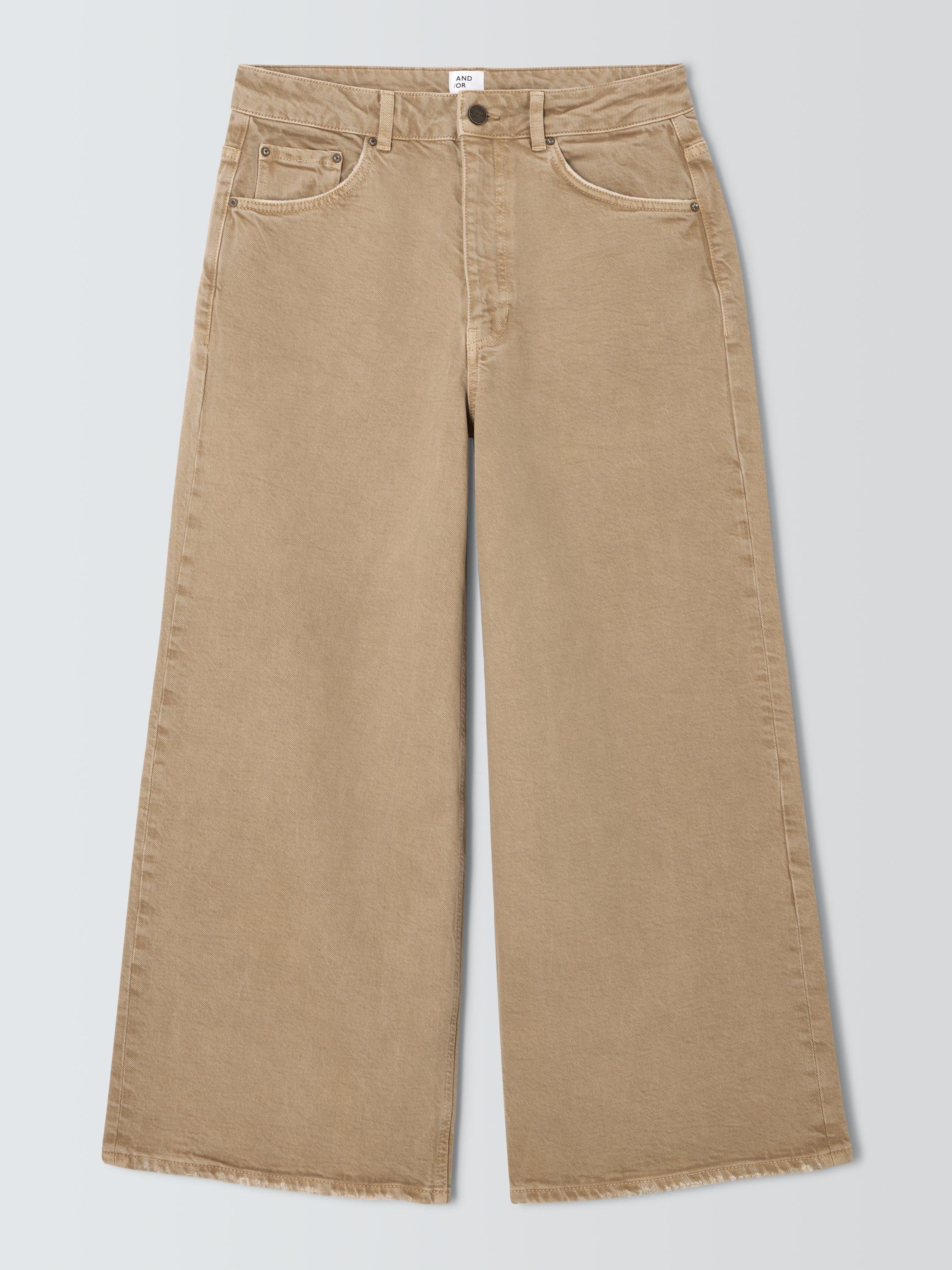 Product image 6 of 6, which shows AND/OR Westlake Wide Leg Cropped Jeans, Cinnamon, 32R