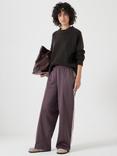 HUSH Harrison Side Stripe Joggers, Raisin Brown