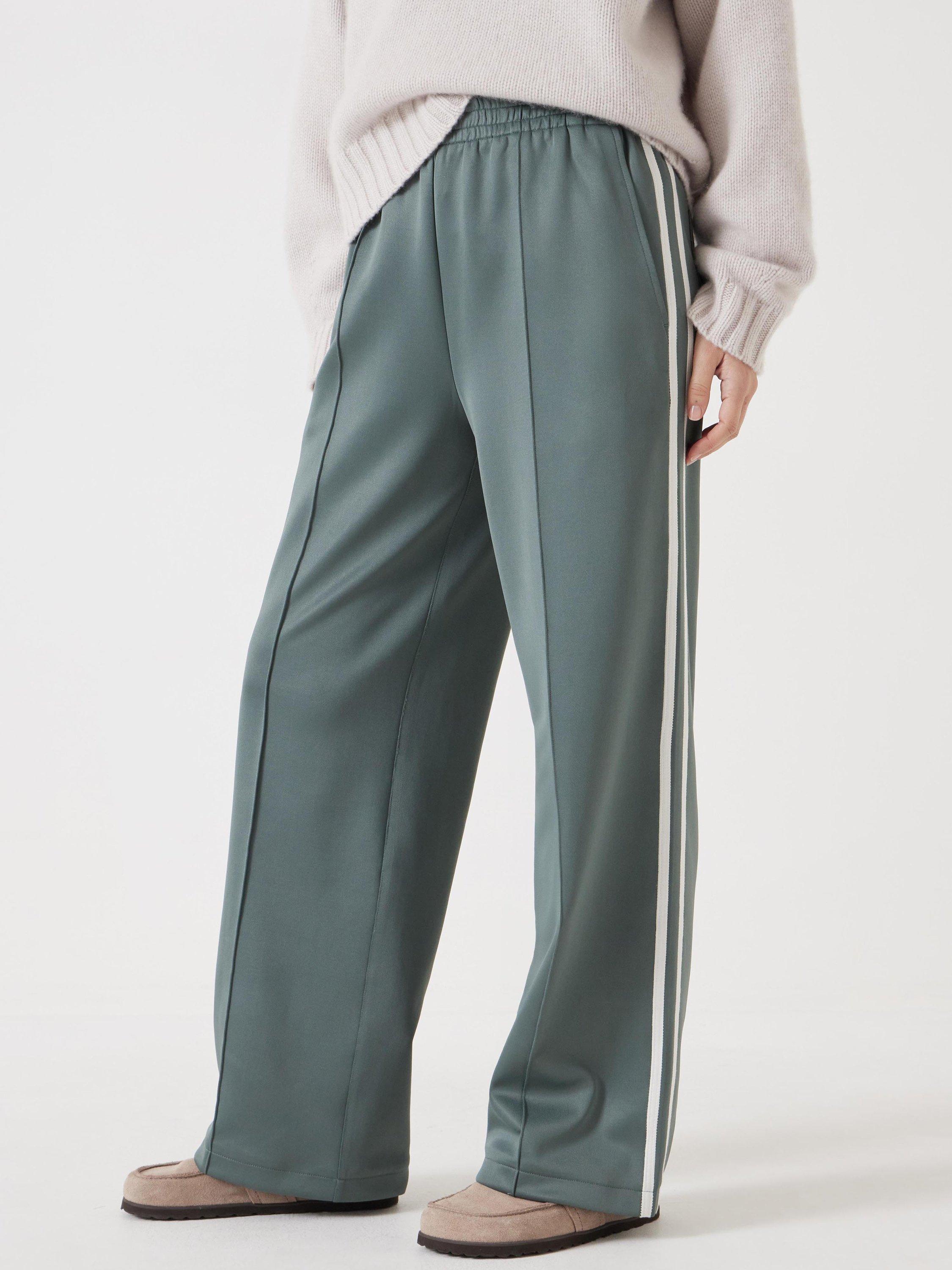 Product image 1 of 5, which shows HUSH Harrison Side Stripe Joggers, Sage Green, XXS