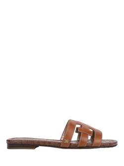 Sam Edelman Bay Leather Sliders, Brown, Brown
