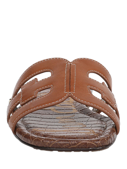 Sam Edelman Bay Leather Sliders, Brown - view 2, Brown