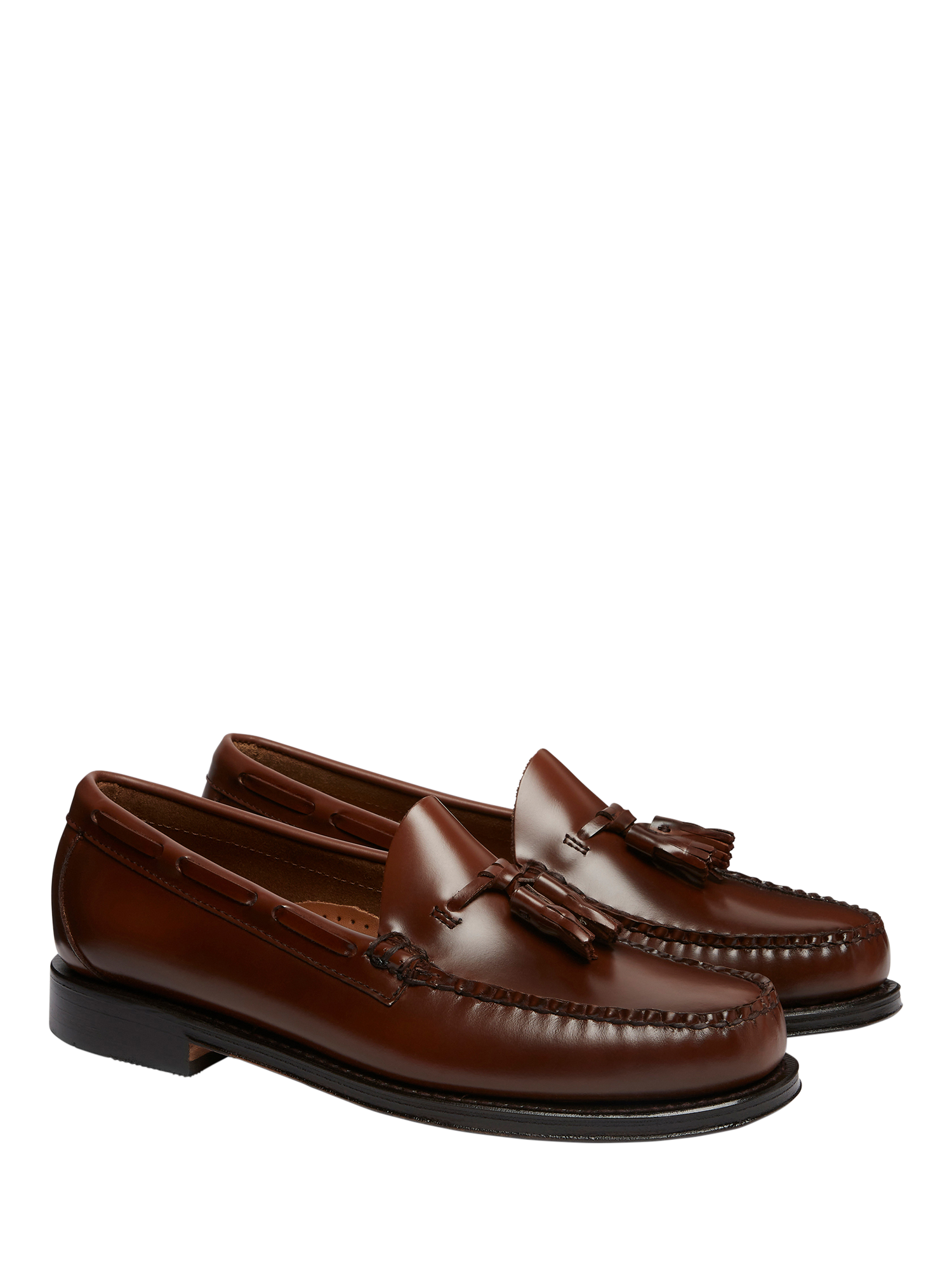 Product image 3 of 6, which shows G.H.BASS Weejuns Larkin Leather Tassel Loafers, Brown, 7