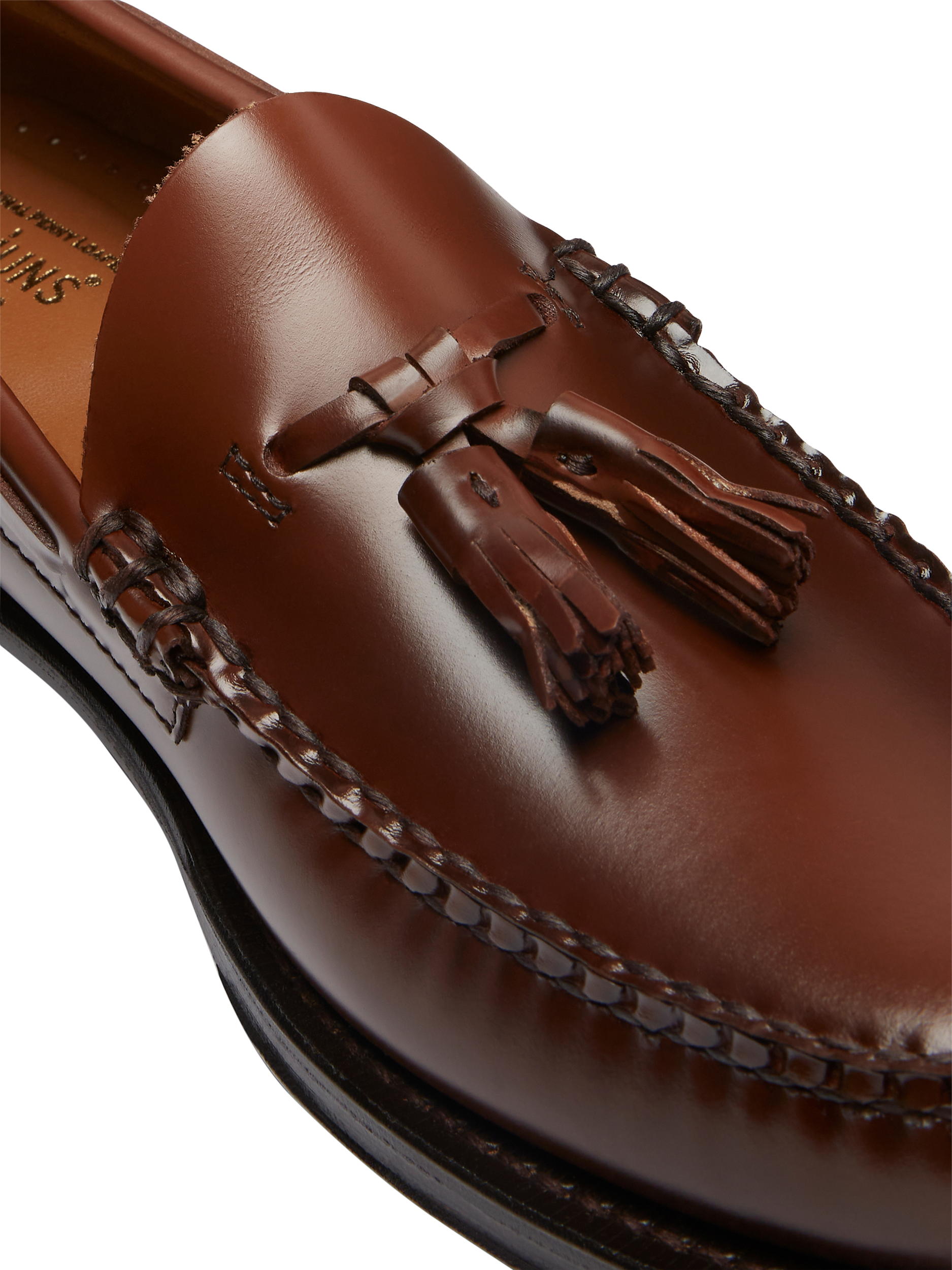 Product image 4 of 6, which shows G.H.BASS Weejuns Larkin Leather Tassel Loafers, Brown, 7